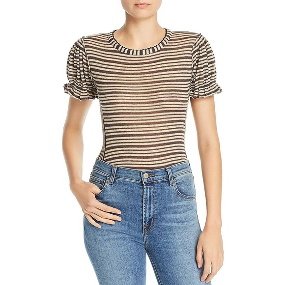 Free People Tops - Free People Womens Take One for The Team Striped Short T-Shirt Size Smal…